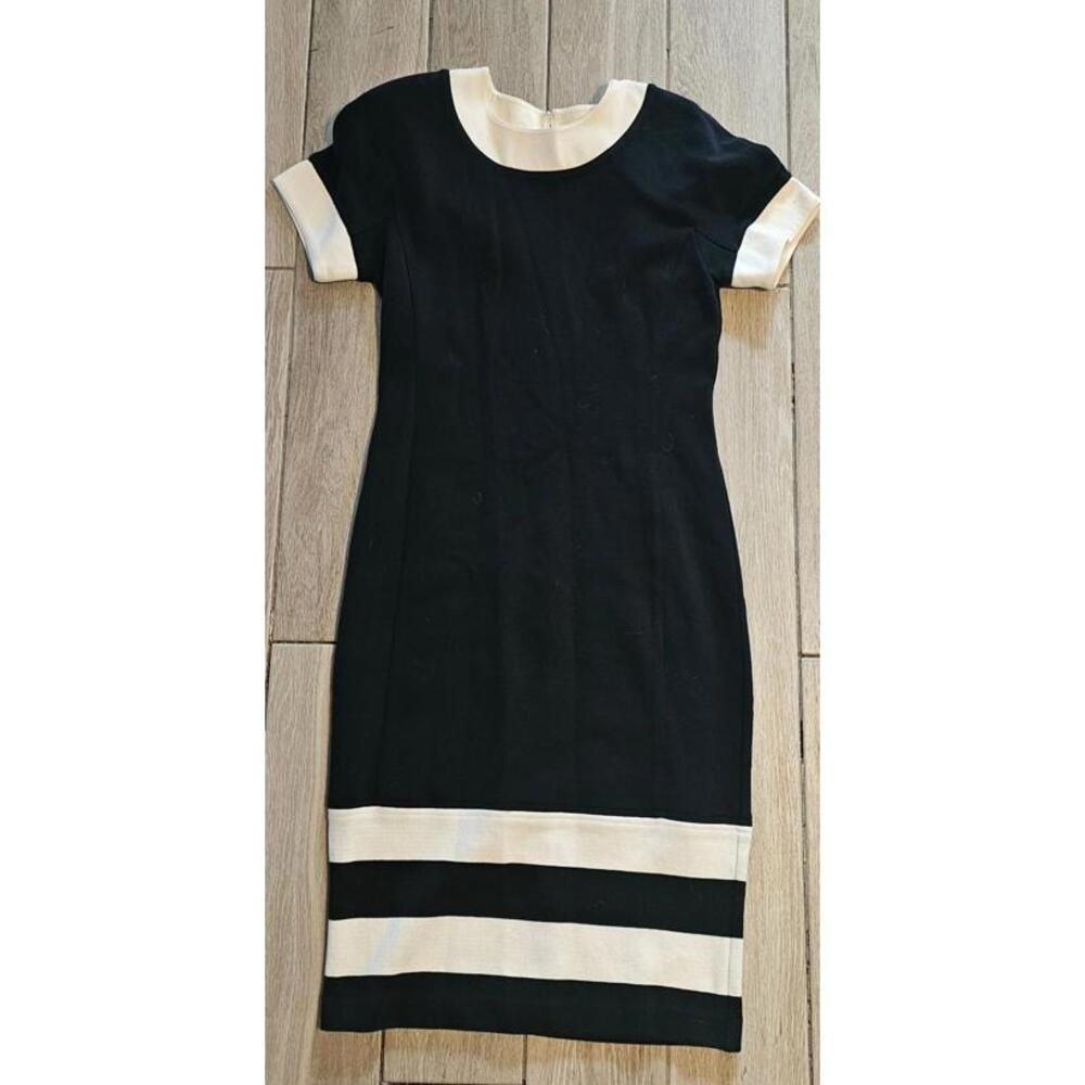 Adrienne Vittadini Classic Black & White Dress - Size 12